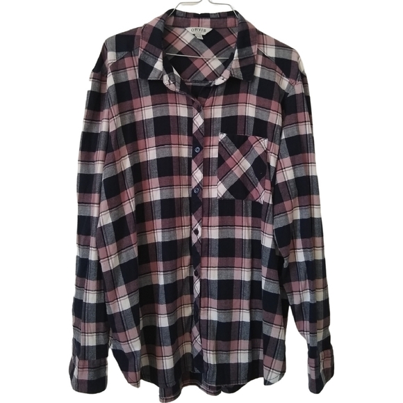 ORVIS plaid button down top Womens size XXL - Picture 5 of 12
